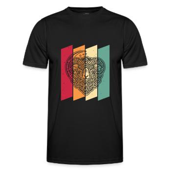 Schaf Moon Phases - Männer Funktions-T-Shirt - Schwarz - Vorne - AI Model Male 178 dark (178cm)