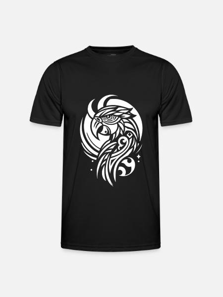 Parrot Moon Phases - Men's Functional T-Shirt - black