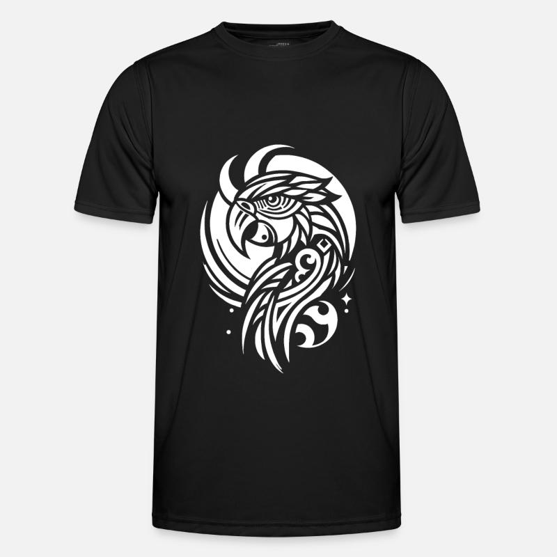 Parrot Moon Phases - Men's Functional T-Shirt - black
