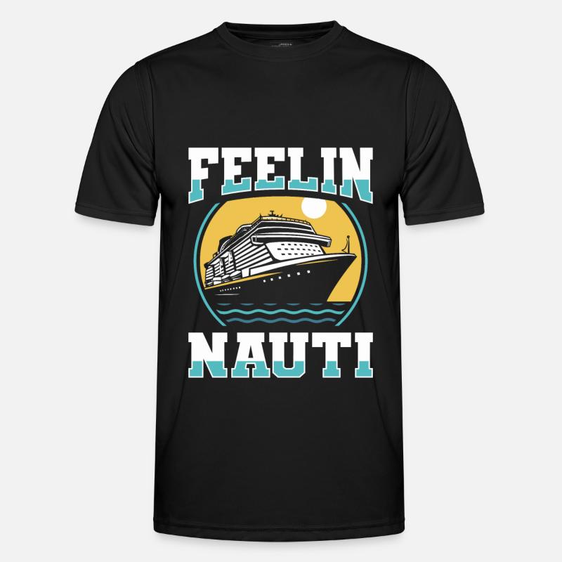 Cruise Feeling Nauti - Men's Functional T-Shirt - black