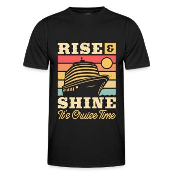 Kreuzfahrt - Männer Funktions-T-Shirt - Schwarz - Vorne - AI Model Male 178 dark (178cm)