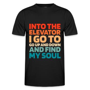 Elevator Elevator - Men's Functional T-Shirt - black - Front - AI Model Male 178 dark (178cm)