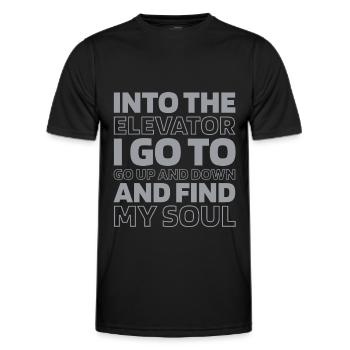 Elevator Elevator - Men's Functional T-Shirt - black - Front - AI Model Male 178 dark (178cm)