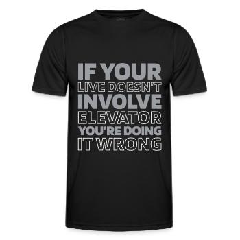 Elevator Elevator - Men's Functional T-Shirt - black - Front - AI Model Male 178 dark (178cm)