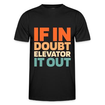 Elevator Elevator - Men's Functional T-Shirt - black - Front - AI Model Male 178 dark (178cm)