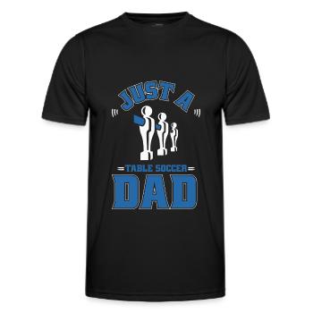 Tischfußball Kicker Just A Table Soccer Dad - Männer Funktions-T-Shirt - Schwarz - Vorne - AI Model Male 178 dark (178cm)