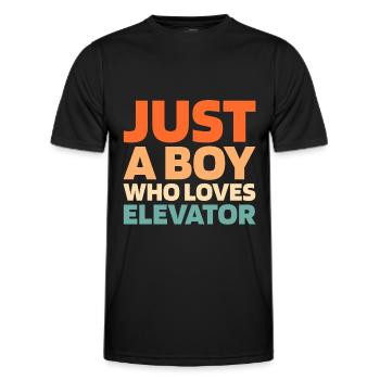 Elevator Elevator - Men's Functional T-Shirt - black - Front - AI Model Male 178 dark (178cm)