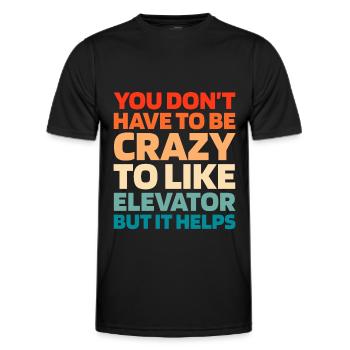 Elevator Elevator - Men's Functional T-Shirt - black - Front - AI Model Male 178 dark (178cm)
