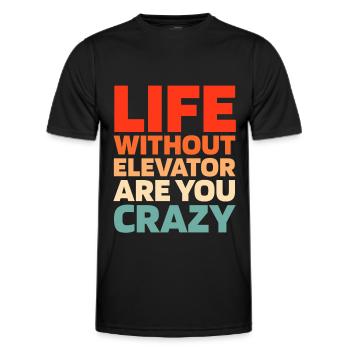 Elevator Elevator - Men's Functional T-Shirt - black - Front - AI Model Male 178 dark (178cm)