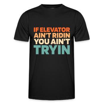 Elevator Elevator - Men's Functional T-Shirt - black - Front - AI Model Male 178 dark (178cm)
