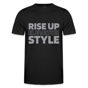 Elevator Elevator - Men's Functional T-Shirt - black - Front - AI Model Male 178 dark (178cm)