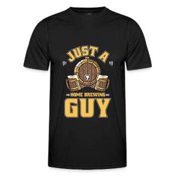 Hobby Brewer Bière Bière artisanale - T-shirt sport Homme - noir - Devant - AI Model Male 178 dark (178cm)