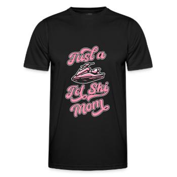 Jet Ski Juste Une Maman Jet Ski - T-shirt sport Homme - noir - Devant - AI Model Male 178 dark (178cm)