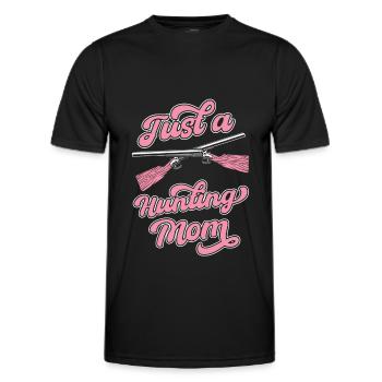 Hunting Hunter Hunting Just A Hunting Mom - Men's Functional T-Shirt - black - Front - AI Model Male 178 dark (178cm)