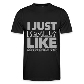 Sourdough bread - Men's Functional T-Shirt - black - Front - AI Model Male 178 dark (178cm)