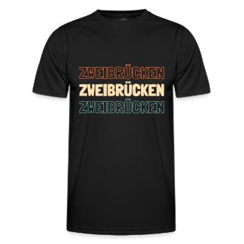 Ville allemande de Zweibrücken Rhénanie-Palatinat - T-shirt sport Homme - noir - Devant - AI Model Male 178 dark (178cm)