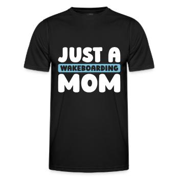 Wakeboard Wakeboarder Just A Wakeboarding Mom - Men's Functional T-Shirt - black - Front - AI Model Male 178 dark (178cm)