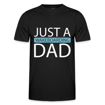 Wakeboard Wakeboarder Just A Wakeboarding Dad - Men's Functional T-Shirt - black - Front - AI Model Male 178 dark (178cm)