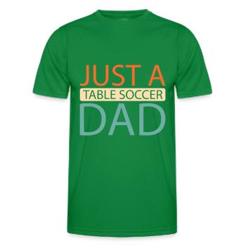 Tischfußball Kicker Just A Table Soccer Dad - Männer Funktions-T-Shirt - Kelly Green - Vorne - AI Model Male 178 dark (178cm)