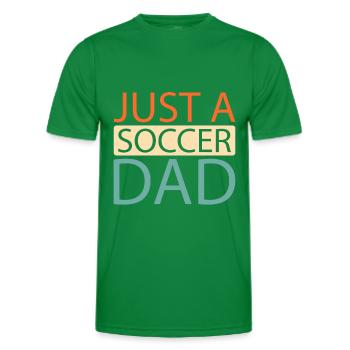 Fußball Fußballer Just A Soccer Dad - Men's Functional T-Shirt - kelly green - Front - AI Model Male 178 dark (178cm)