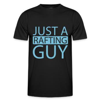 Rafting Just A Rafting Guy - Männer Funktions-T-Shirt - Schwarz - Vorne - AI Model Male 178 dark (178cm)