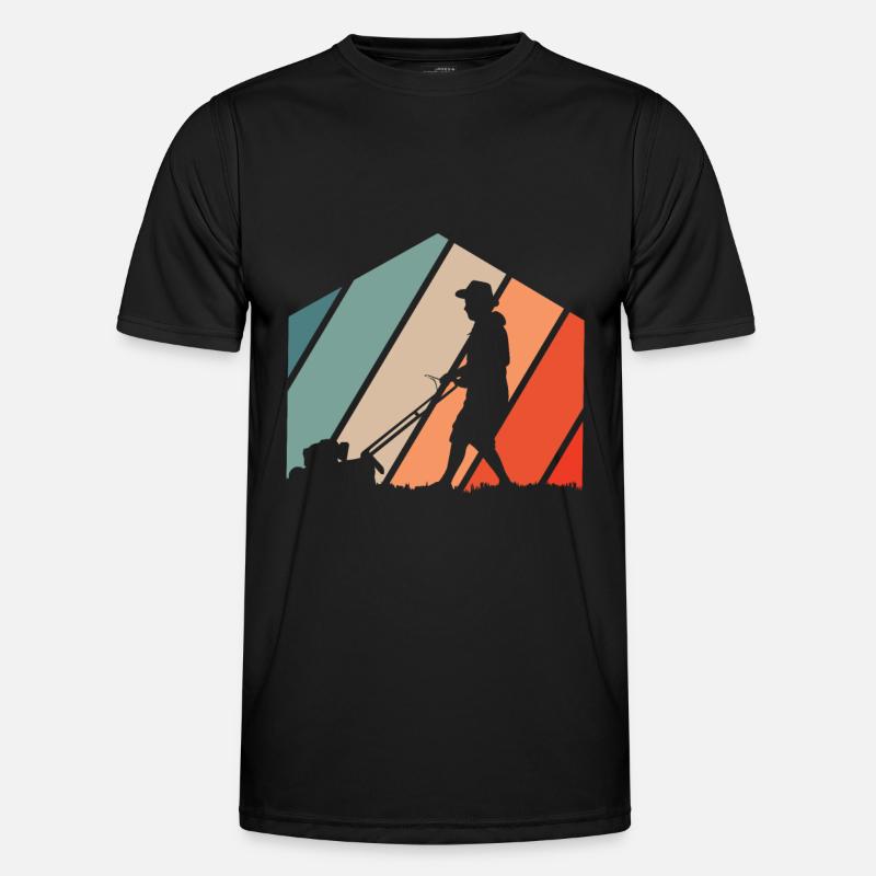 Rasenmäher Mähen - Männer Funktions-T-Shirt - Schwarz