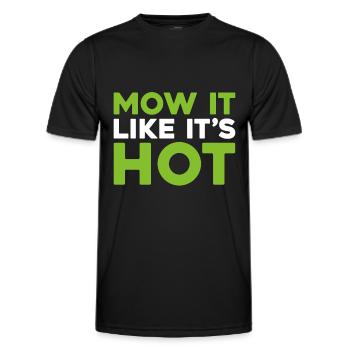 Lawn mower mowing - Men's Functional T-Shirt - black - Front - AI Model Male 178 dark (178cm)