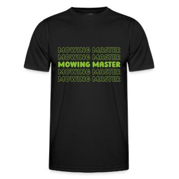 Lawn mower mowing - Men's Functional T-Shirt - black - Front - AI Model Male 178 dark (178cm)