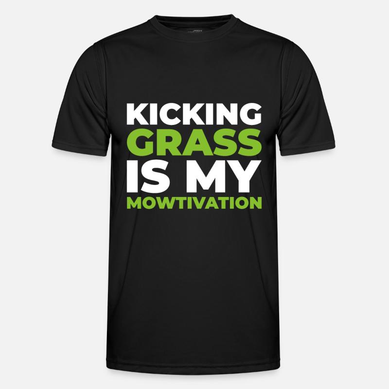 Lawn mower mowing - Men's Functional T-Shirt - black