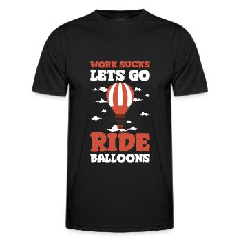 Heißluftballon Ballonfahren - Männer Funktions-T-Shirt - Schwarz - Vorne - AI Model Male 178 dark (178cm)