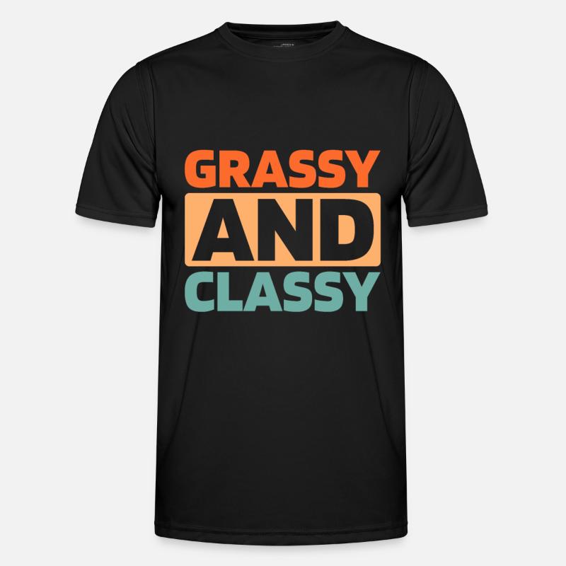 Rasenmäher Mähen Männer Funktions-T-Shirt