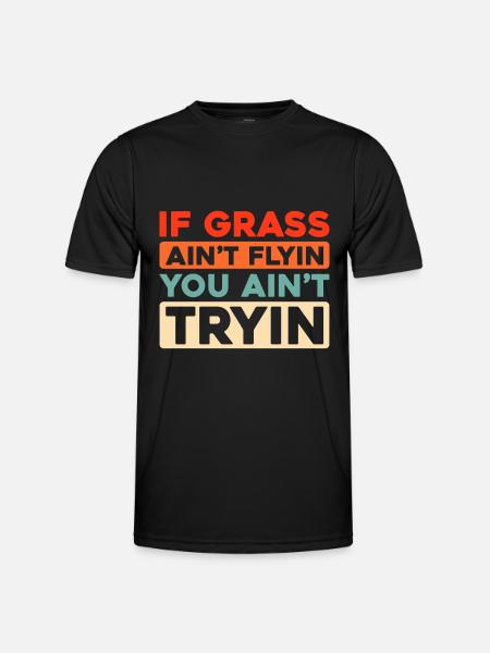 Lawn mower mowing - Men's Functional T-Shirt - black