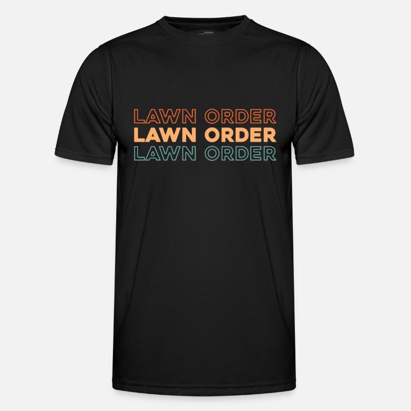 Rasenmäher Mähen - Männer Funktions-T-Shirt - Schwarz