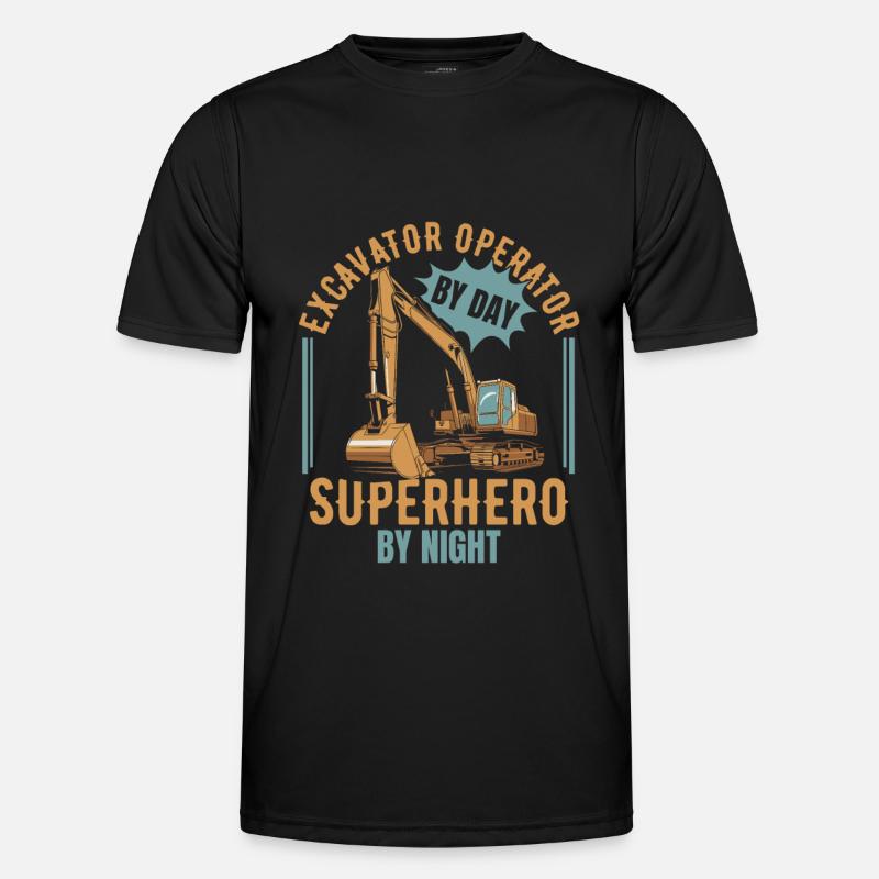 Excavator Operator - Men's Functional T-Shirt - black