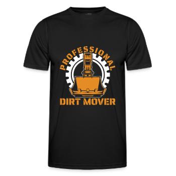 Opérateur d’excavatrice - T-shirt sport Homme - noir - Devant - AI Model Male 178 dark (178cm)