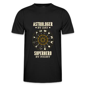 Astrologie Astrologe - Männer Funktions-T-Shirt - Schwarz - Vorne - AI Model Male 178 dark (178cm)
