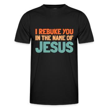 Christ Christentum - Männer Funktions-T-Shirt - Schwarz - Vorne - AI Model Male 178 dark (178cm)