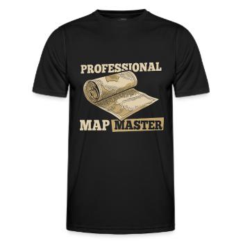 Geography Geographer - Men's Functional T-Shirt - black - Front - AI Model Male 178 dark (178cm)