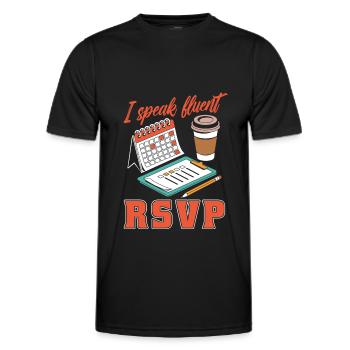 Organisateur d’événements - T-shirt sport Homme - noir - Devant - AI Model Male 178 dark (178cm)
