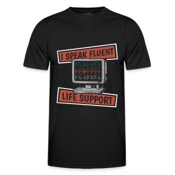 Infirmière en soins intensifs - T-shirt sport Homme - noir - Devant - AI Model Male 178 dark (178cm)