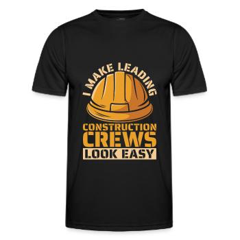 Contremaître en construction - T-shirt sport Homme - noir - Devant - AI Model Male 178 dark (178cm)