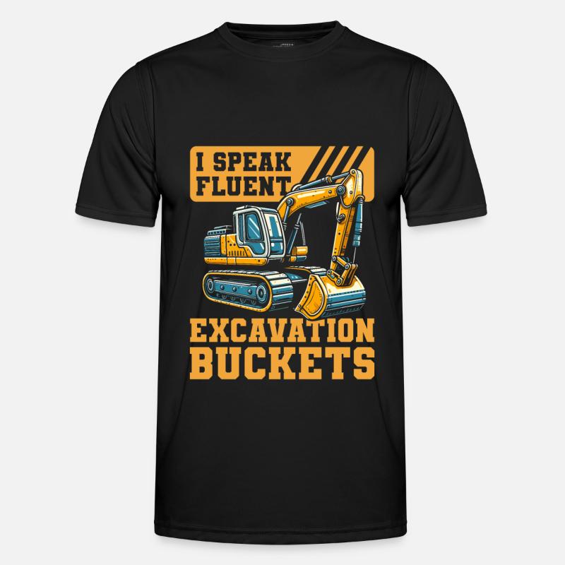 Excavator Operator - Men's Functional T-Shirt - black