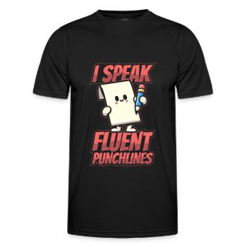Dessinateur - T-shirt sport Homme - noir - Devant - AI Model Male 178 dark (178cm)