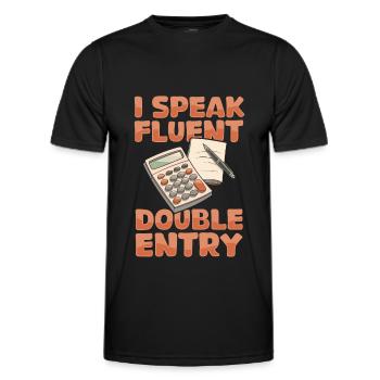 Buchhalter - Männer Funktions-T-Shirt - Schwarz - Vorne - AI Model Male 178 dark (178cm)