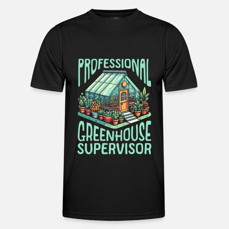 Gewächshausmanager - Männer Funktions-T-Shirt - Schwarz