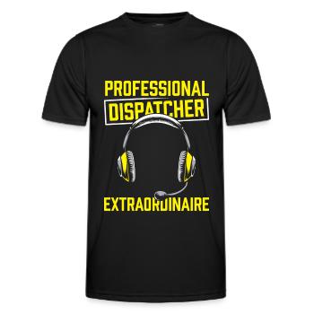 Notruf Leitstelle Einsatzzentrale - Männer Funktions-T-Shirt - Schwarz - Vorne - AI Model Male 178 dark (178cm)