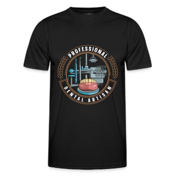 Prothésiste dentaire - T-shirt sport Homme - noir - Devant - AI Model Male 178 dark (178cm)