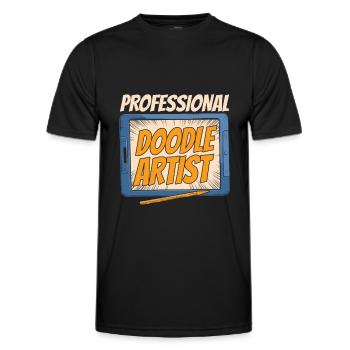 Dessinateur - T-shirt sport Homme - noir - Devant - AI Model Male 178 dark (178cm)