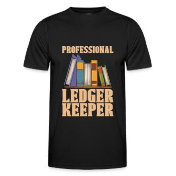 Buchhalter - Männer Funktions-T-Shirt - Schwarz - Vorne - AI Model Male 178 dark (178cm)