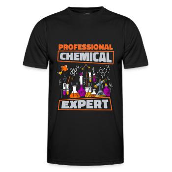 Assistant de laboratoire chimique - T-shirt sport Homme - noir - Devant - AI Model Male 178 dark (178cm)
